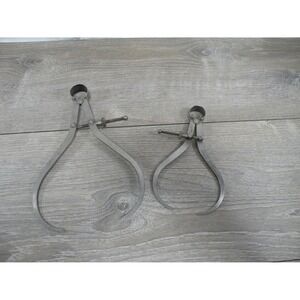 Outside Caliper Lufkin 6 in and 4 Silver Vintage Spring Joint Lot Calipers